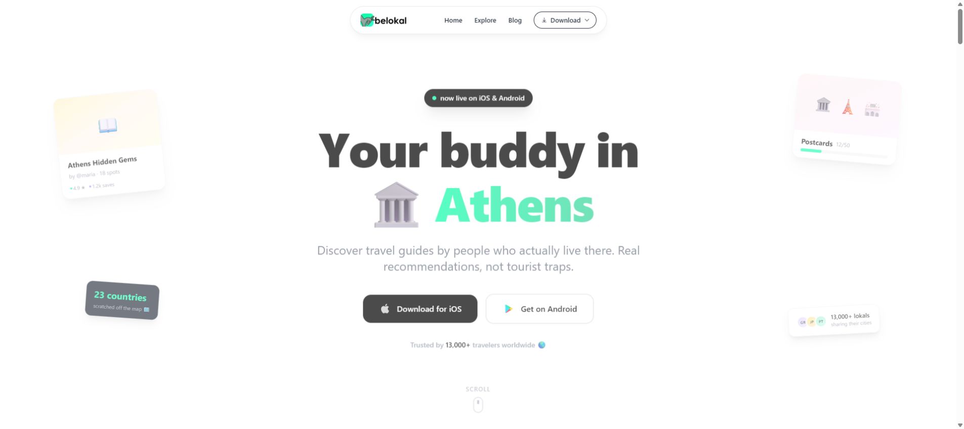 Η live αρχική σελίδα του belokal.co